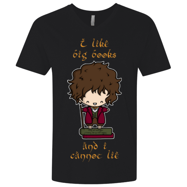 T-Shirts Black / X-Small I Like Big Books Men's Premium V-Neck