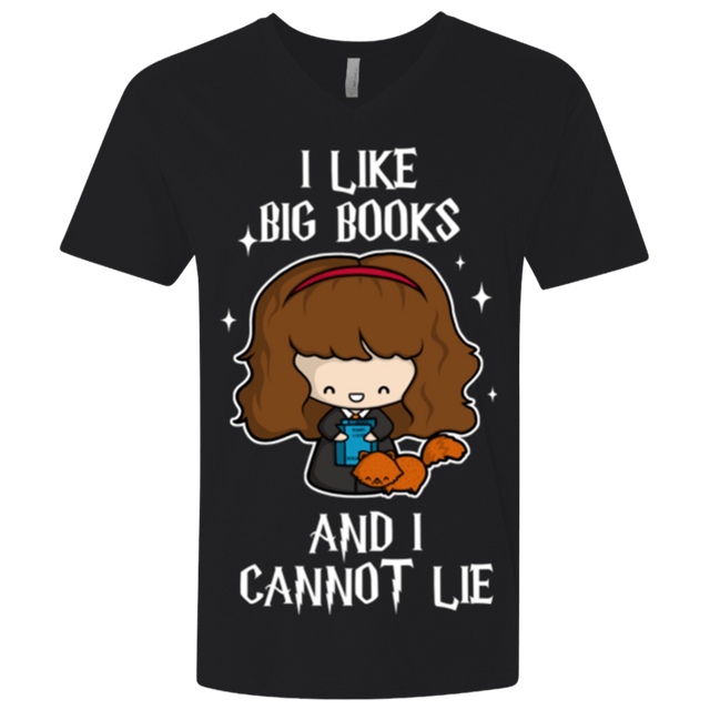 T-Shirts Black / X-Small I Like Big Books Men's Premium V-Neck