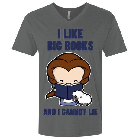 T-Shirts Heavy Metal / X-Small I Like Big Books Men's Premium V-Neck