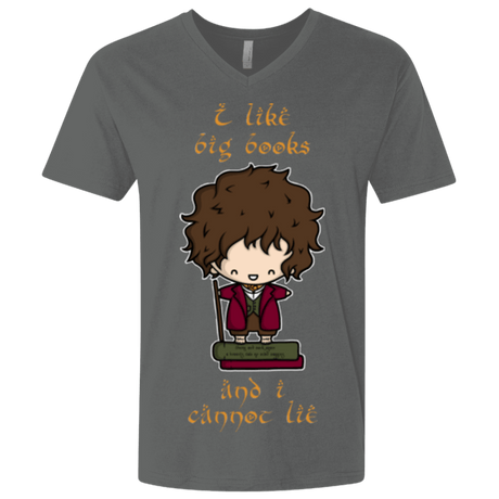 T-Shirts Heavy Metal / X-Small I Like Big Books Men's Premium V-Neck