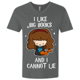 T-Shirts Heavy Metal / X-Small I Like Big Books Men's Premium V-Neck