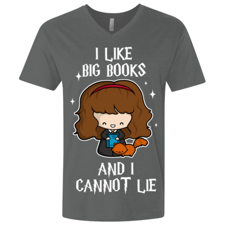T-Shirts Heavy Metal / X-Small I Like Big Books Men's Premium V-Neck