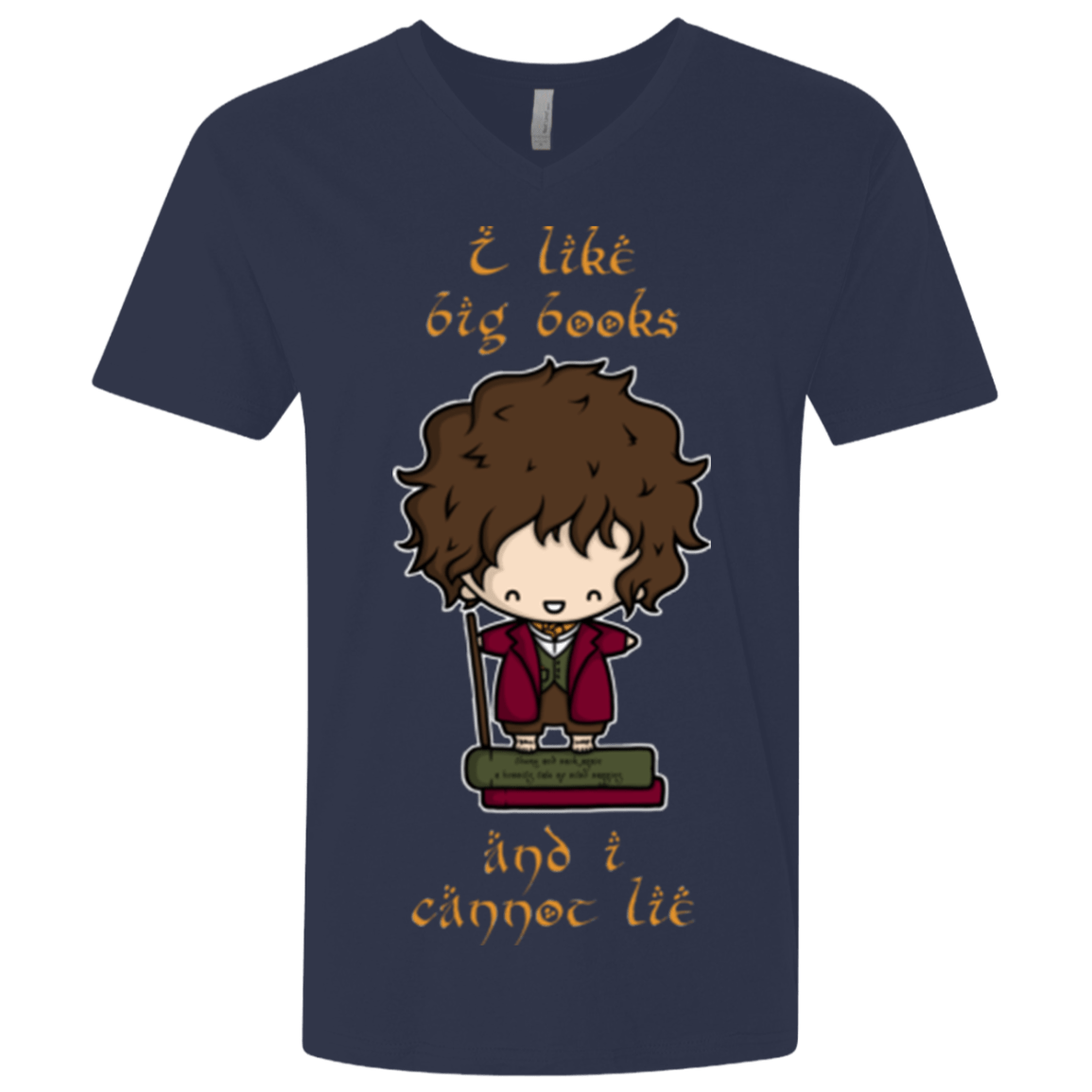 T-Shirts Midnight Navy / X-Small I Like Big Books Men's Premium V-Neck