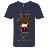 T-Shirts Midnight Navy / X-Small I Like Big Books Men's Premium V-Neck