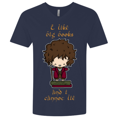 T-Shirts Midnight Navy / X-Small I Like Big Books Men's Premium V-Neck