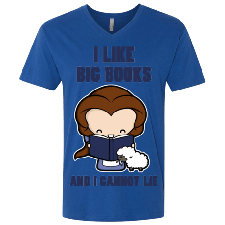 T-Shirts Royal / X-Small I Like Big Books Men's Premium V-Neck