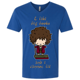 T-Shirts Royal / X-Small I Like Big Books Men's Premium V-Neck