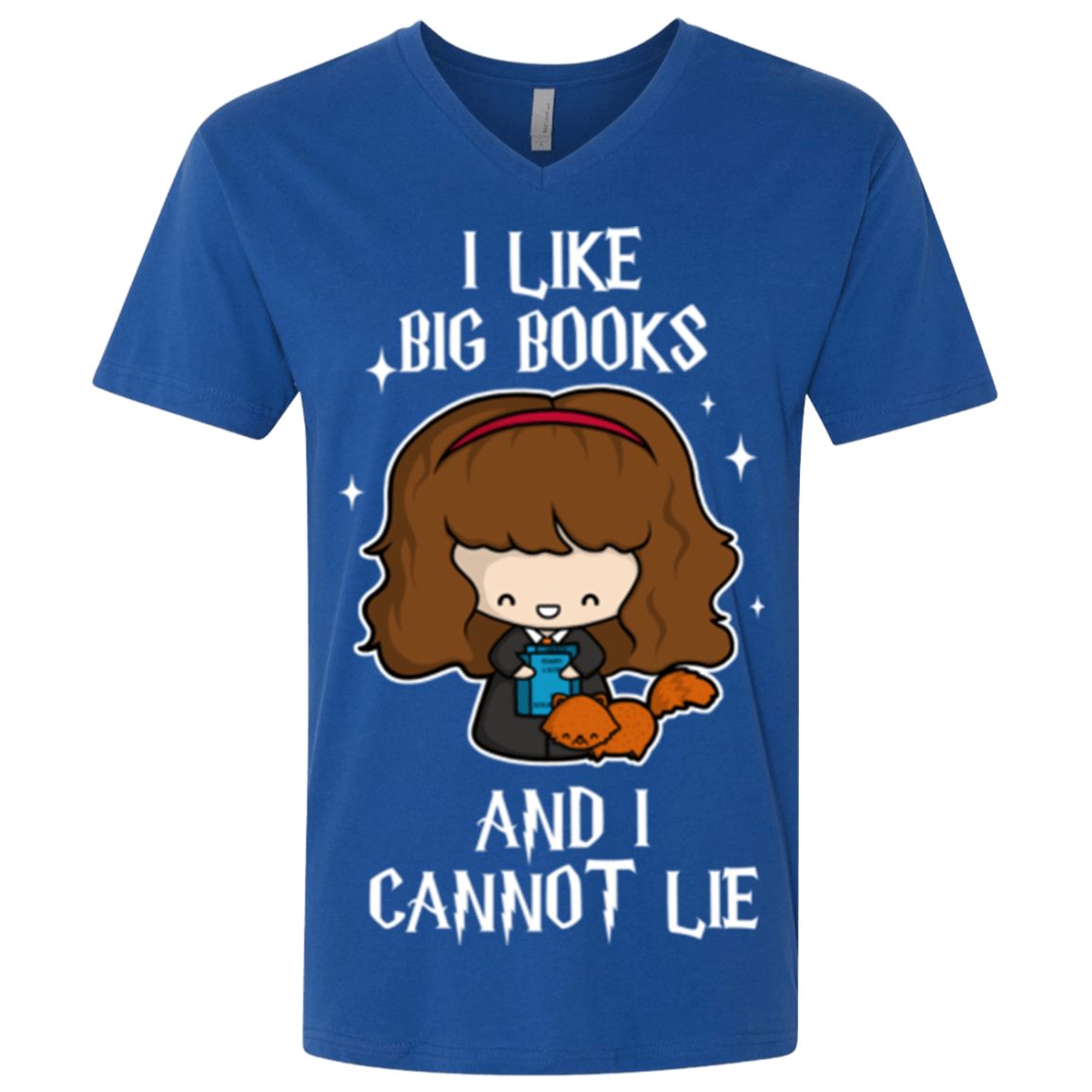 T-Shirts Royal / X-Small I Like Big Books Men's Premium V-Neck
