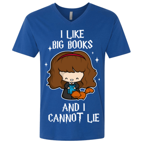 T-Shirts Royal / X-Small I Like Big Books Men's Premium V-Neck