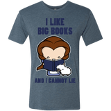 T-Shirts Indigo / Small I Like Big Books Men's Triblend T-Shirt