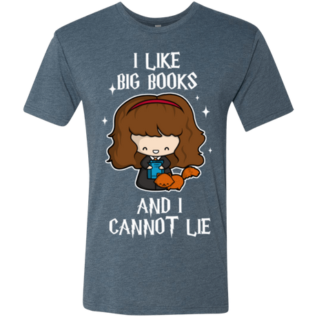 T-Shirts Indigo / Small I Like Big Books Men's Triblend T-Shirt