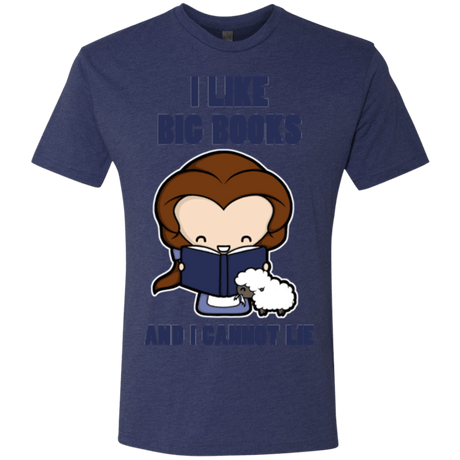 T-Shirts Vintage Navy / Small I Like Big Books Men's Triblend T-Shirt