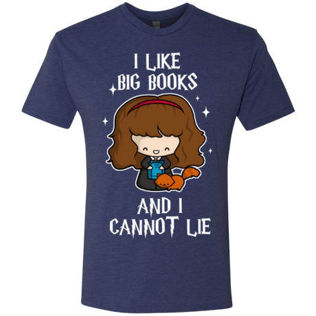 T-Shirts Vintage Navy / Small I Like Big Books Men's Triblend T-Shirt