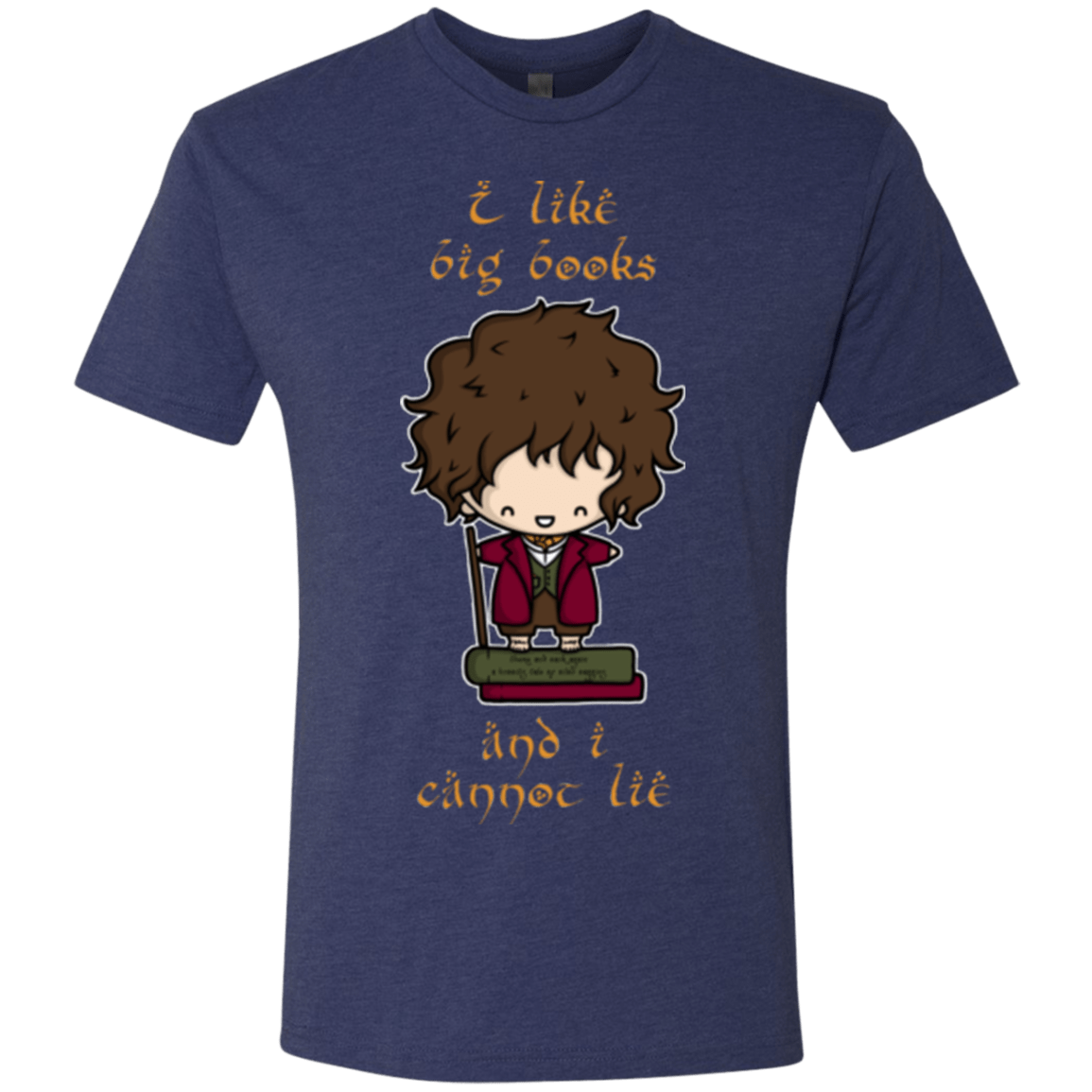 T-Shirts Vintage Navy / Small I Like Big Books Men's Triblend T-Shirt