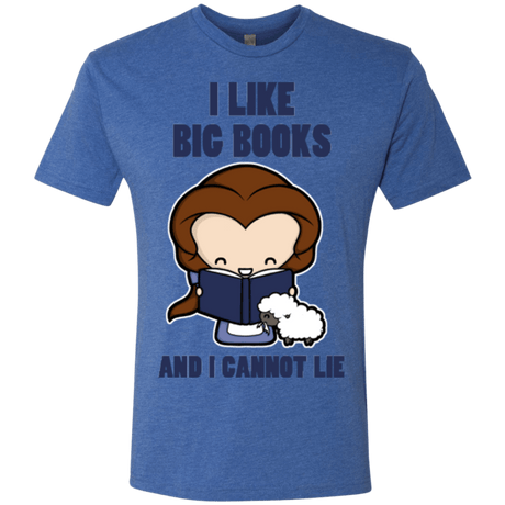 T-Shirts Vintage Royal / Small I Like Big Books Men's Triblend T-Shirt