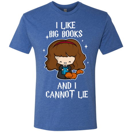 T-Shirts Vintage Royal / Small I Like Big Books Men's Triblend T-Shirt