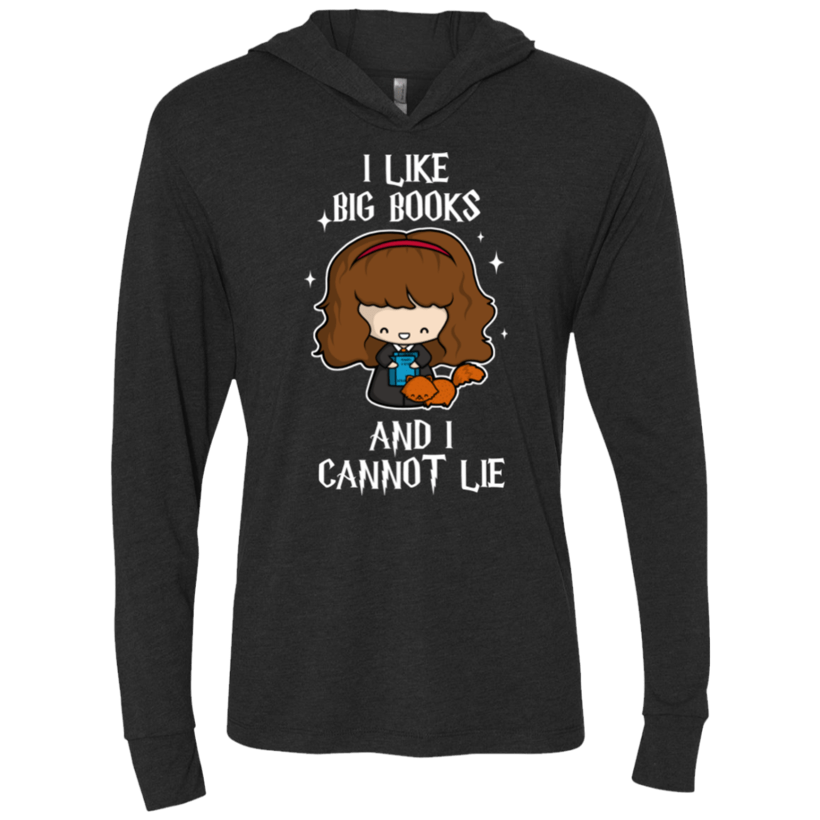 T-Shirts Vintage Black / X-Small I Like Big Books Triblend Long Sleeve Hoodie Tee