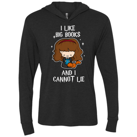 T-Shirts Vintage Black / X-Small I Like Big Books Triblend Long Sleeve Hoodie Tee