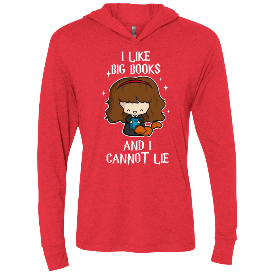 T-Shirts Vintage Red / X-Small I Like Big Books Triblend Long Sleeve Hoodie Tee