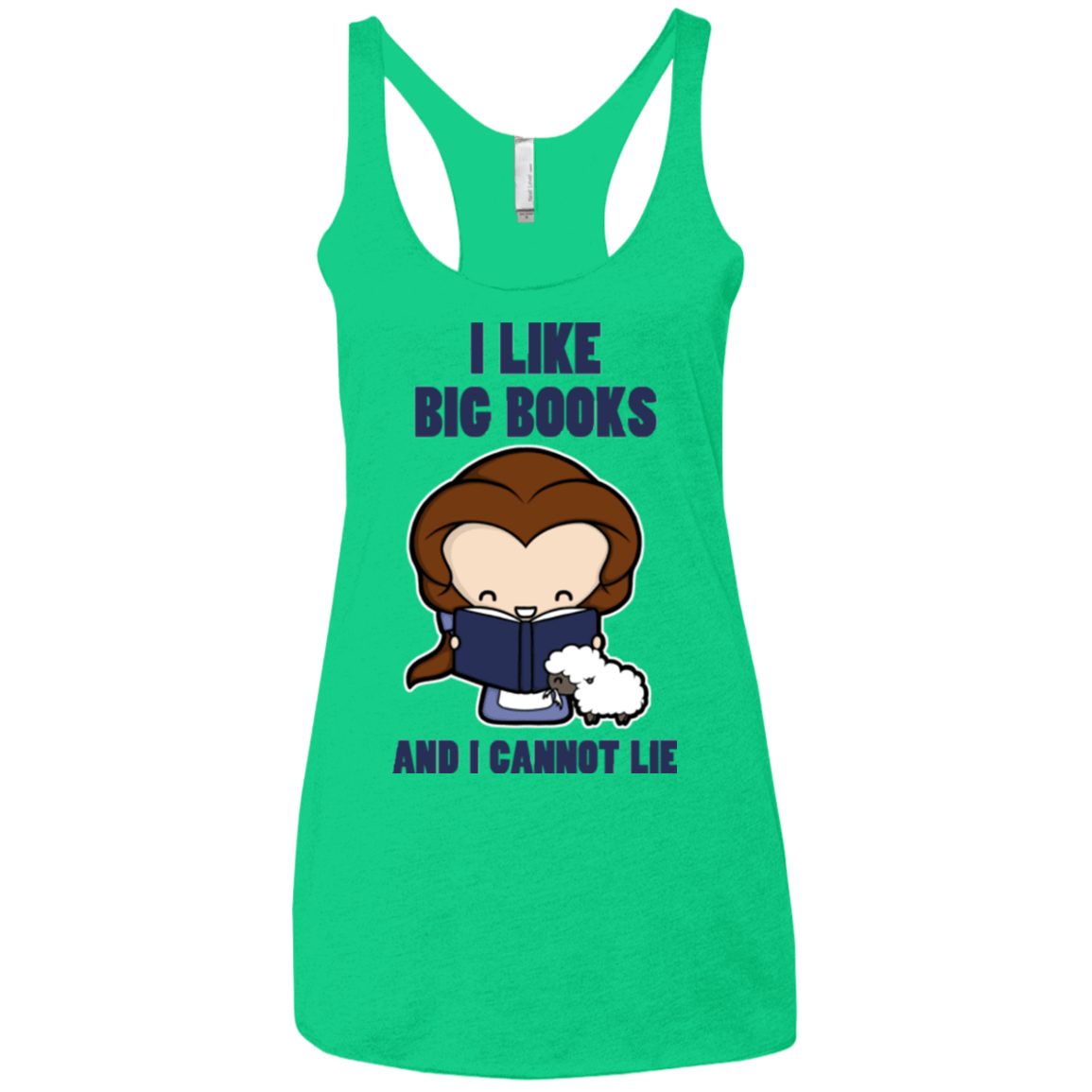 T-Shirts Envy / X-Small I Like Big Books Women's Triblend Racerback Tank