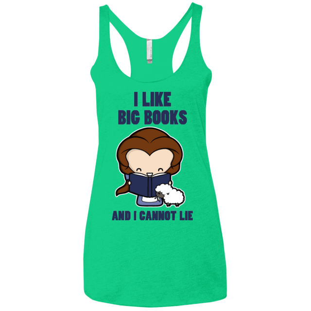 T-Shirts Envy / X-Small I Like Big Books Women's Triblend Racerback Tank