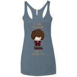 T-Shirts Indigo / X-Small I Like Big Books Women's Triblend Racerback Tank