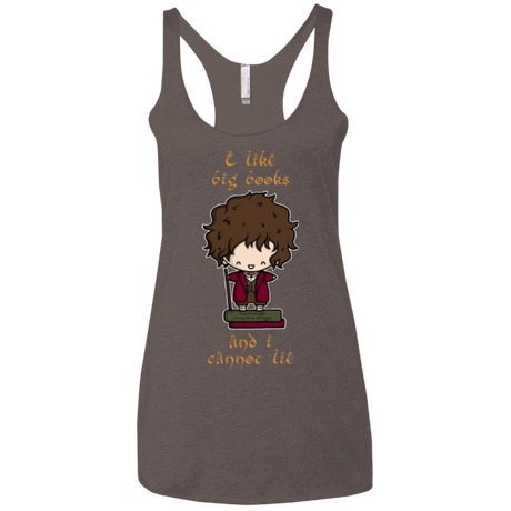 T-Shirts Macchiato / X-Small I Like Big Books Women's Triblend Racerback Tank