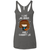 T-Shirts Premium Heather / X-Small I Like Big Books Women's Triblend Racerback Tank