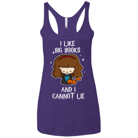 T-Shirts Purple / X-Small I Like Big Books Women's Triblend Racerback Tank