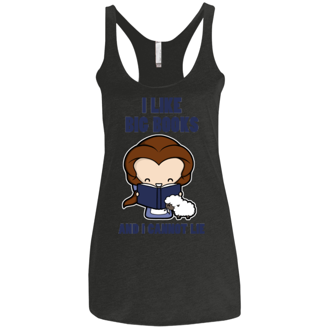 T-Shirts Vintage Black / X-Small I Like Big Books Women's Triblend Racerback Tank