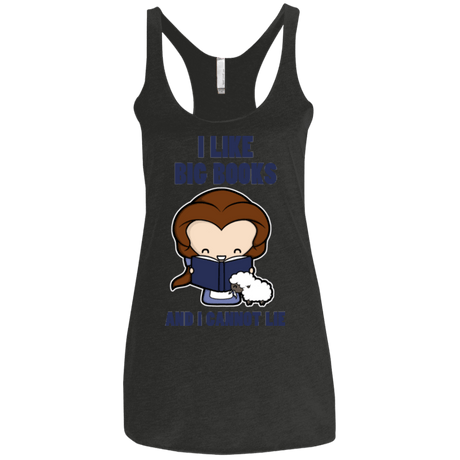 T-Shirts Vintage Black / X-Small I Like Big Books Women's Triblend Racerback Tank