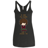 T-Shirts Vintage Black / X-Small I Like Big Books Women's Triblend Racerback Tank