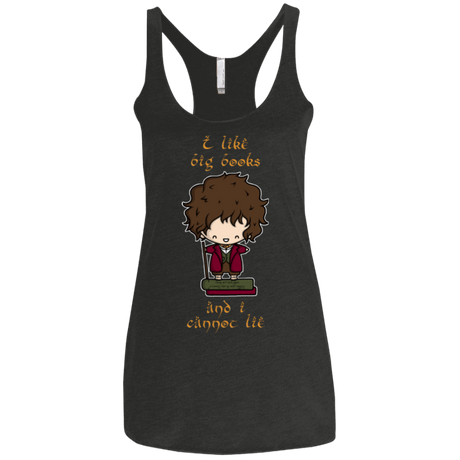 T-Shirts Vintage Black / X-Small I Like Big Books Women's Triblend Racerback Tank