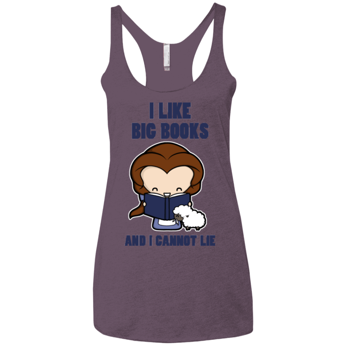 T-Shirts Vintage Purple / X-Small I Like Big Books Women's Triblend Racerback Tank