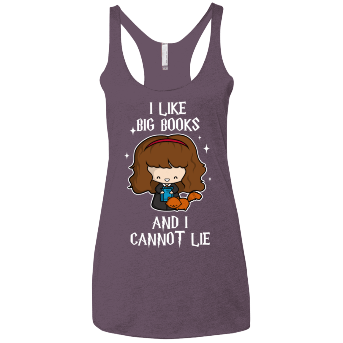 T-Shirts Vintage Purple / X-Small I Like Big Books Women's Triblend Racerback Tank