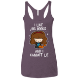 T-Shirts Vintage Purple / X-Small I Like Big Books Women's Triblend Racerback Tank