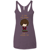T-Shirts Vintage Purple / X-Small I Like Big Books Women's Triblend Racerback Tank