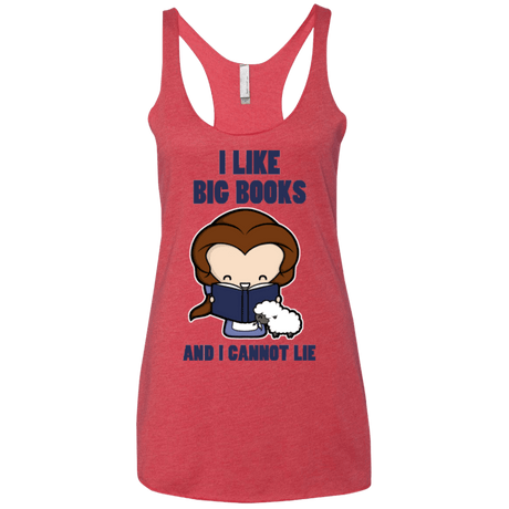 T-Shirts Vintage Red / X-Small I Like Big Books Women's Triblend Racerback Tank