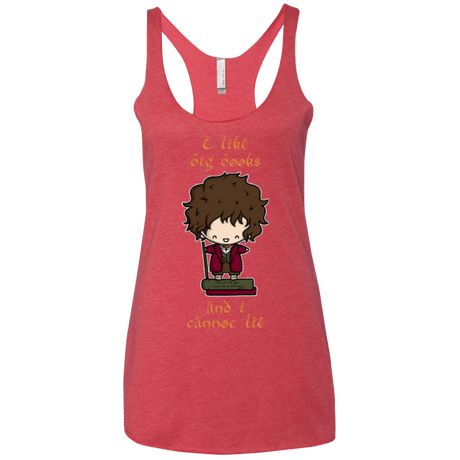T-Shirts Vintage Red / X-Small I Like Big Books Women's Triblend Racerback Tank
