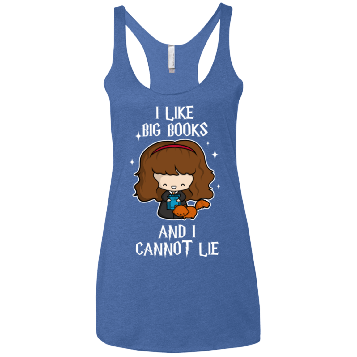 T-Shirts Vintage Royal / X-Small I Like Big Books Women's Triblend Racerback Tank
