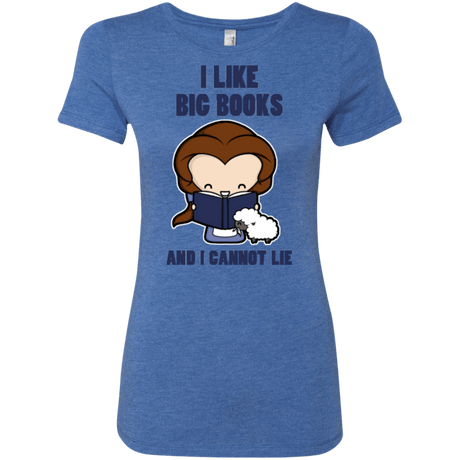 T-Shirts Vintage Royal / Small I Like Big Books Women's Triblend T-Shirt