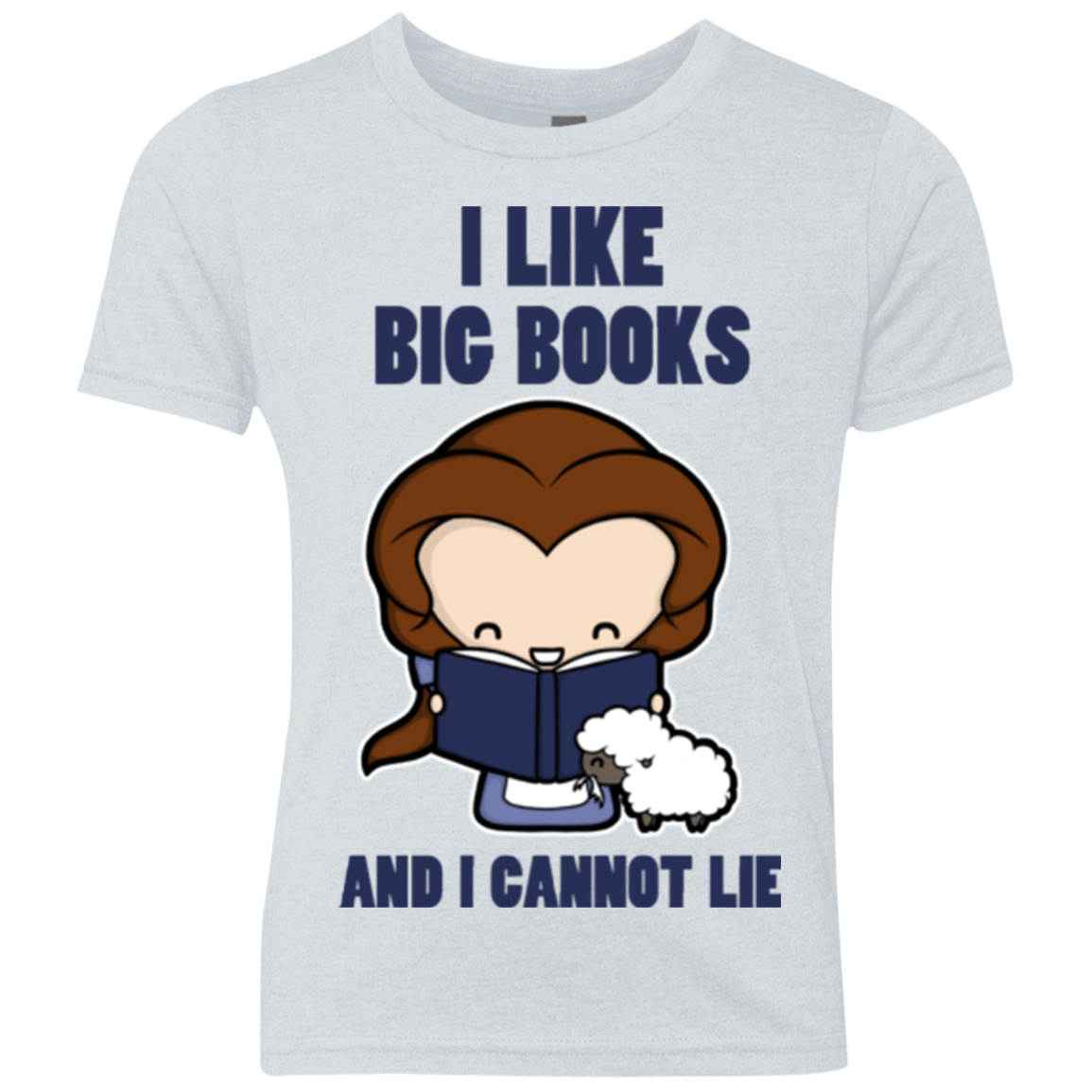 T-Shirts Heather White / YXS I Like Big Books Youth Triblend T-Shirt