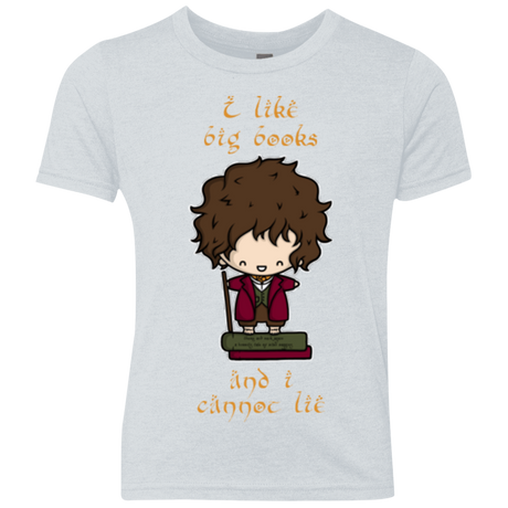 T-Shirts Heather White / YXS I Like Big Books Youth Triblend T-Shirt