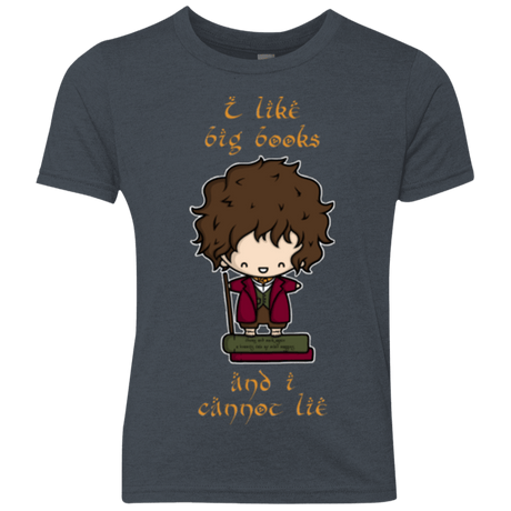 T-Shirts Vintage Navy / YXS I Like Big Books Youth Triblend T-Shirt