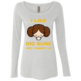 T-Shirts Heather White / Small I Like Big Buns Women's Triblend Long Sleeve Shirt
