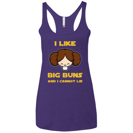 T-Shirts Purple / X-Small I Like Big Buns Women's Triblend Racerback Tank