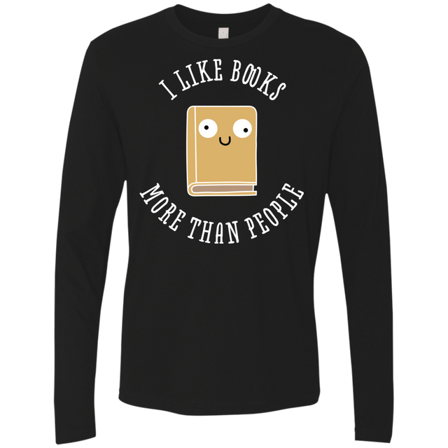 T-Shirts Black / S I Like Books Men's Premium Long Sleeve
