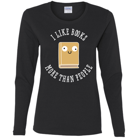 T-Shirts Black / S I Like Books Women's Long Sleeve T-Shirt