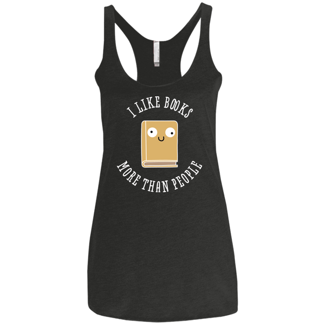 T-Shirts Vintage Black / X-Small I Like Books Women's Triblend Racerback Tank