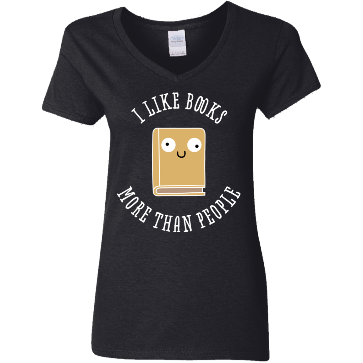 T-Shirts Black / S I Like Books Women's V-Neck T-Shirt